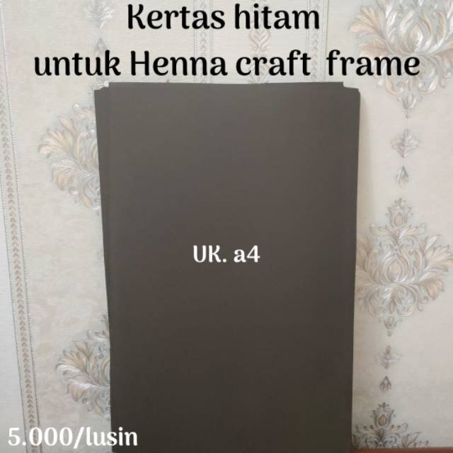 KERTAS LINEN BLACK UNTUK FRAME/HENNA CRAFT BINGKAI