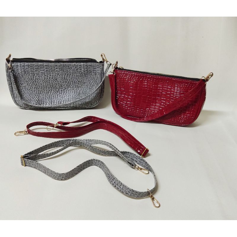 Tas slempang bahan croco glowing Folk vintage korean bag Shopee Indonesia