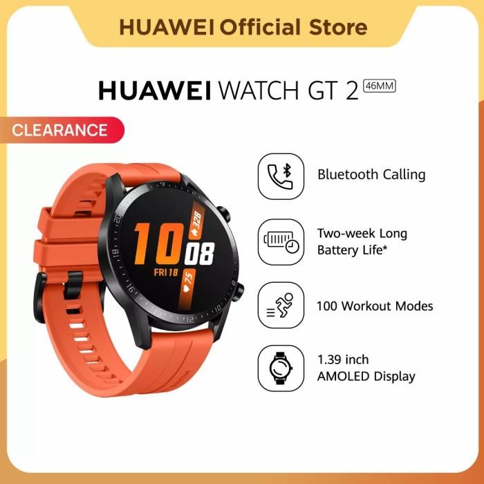 Huawei Watch GT 46mm / GT 2 BT call clasic brown/sport garansi resmi