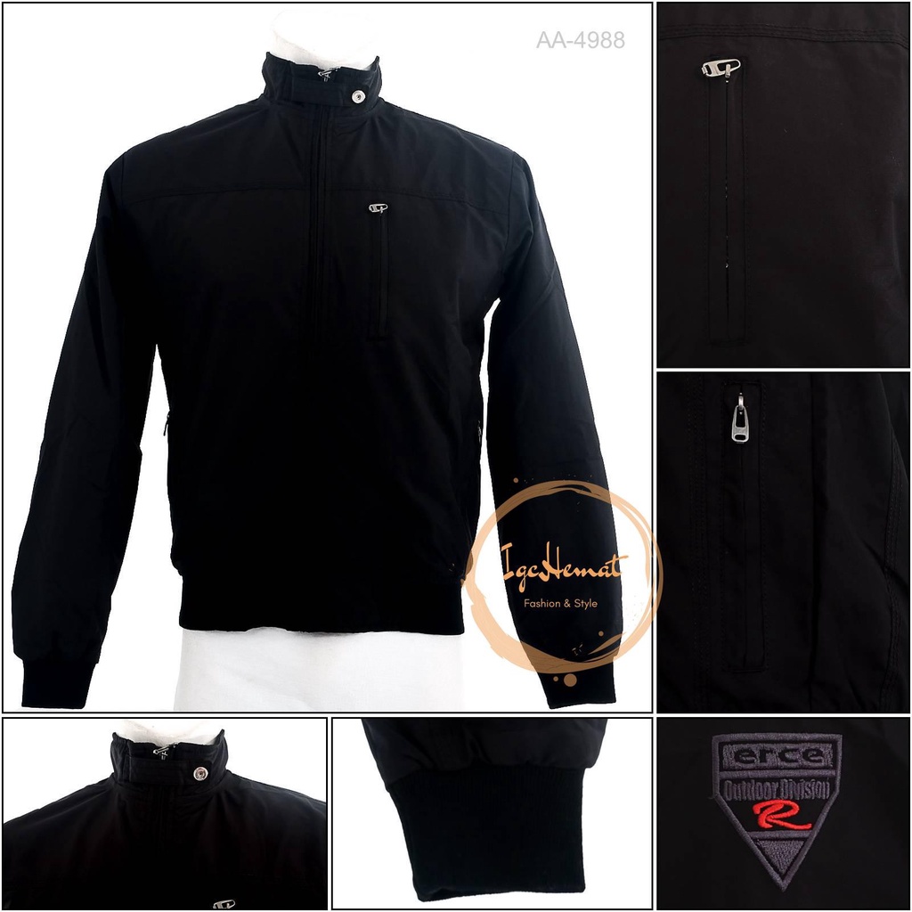 JAKET PARASIT LAKI LAKI HITAM ERCE M-XL[AA4988]