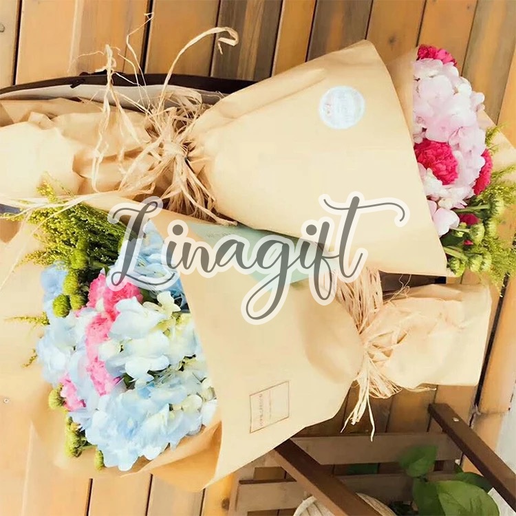 ( 5 Lembar ) PREMIUM KRAFT PAPER - KERTAS KADO COKLAT POLOS - KERTAS BUNGA - PREMIUM VINTAGE CLASSIC PAPER