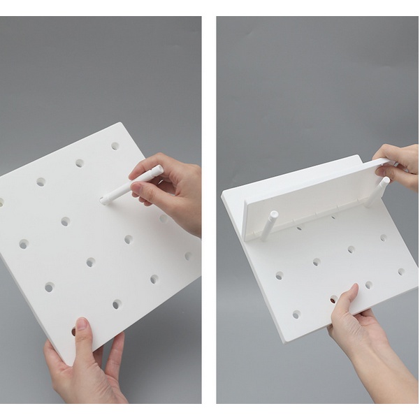 Rak Dinding Pegboard Organizer wall organizer Wall Shelf Tanpa Paku-1