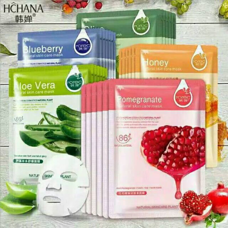 Natural Skin Mask Masker Sheet Rorec