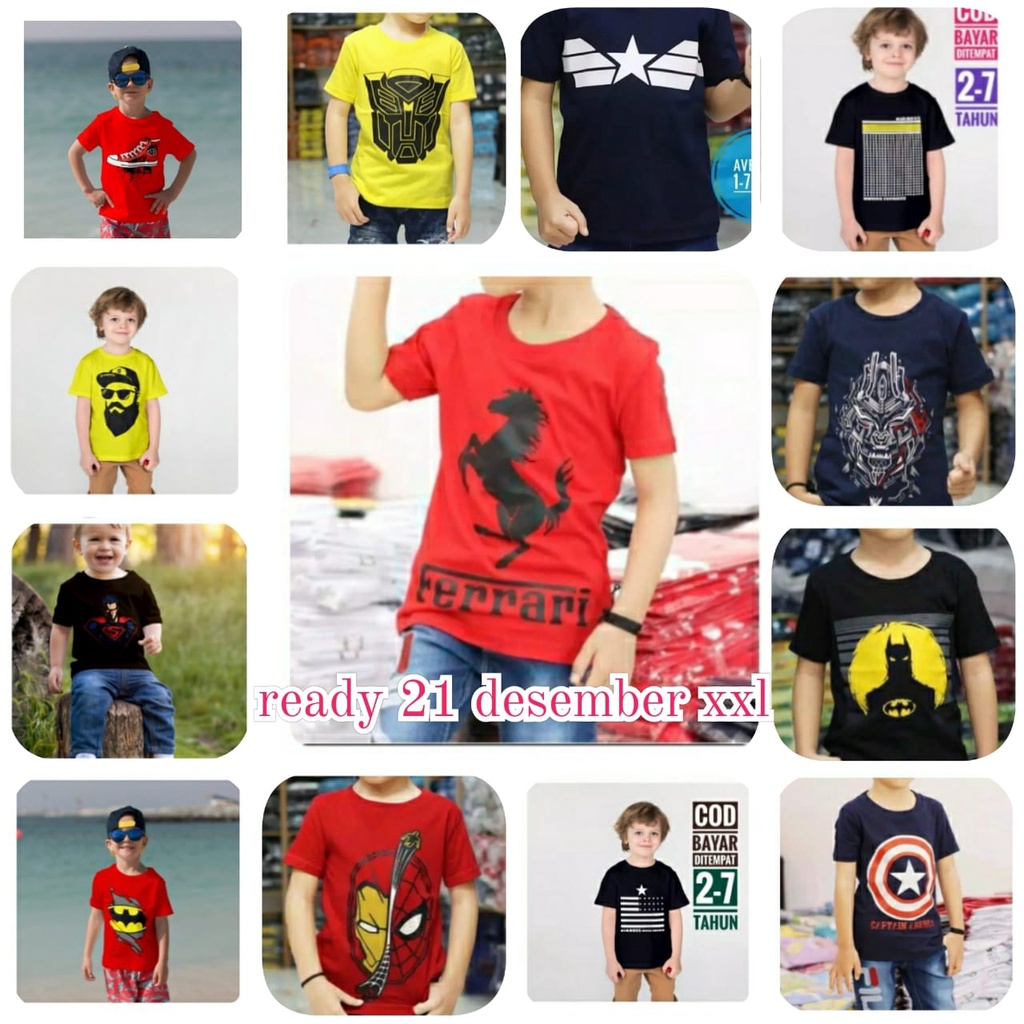 Kaos Anak Tanggung usia 7-10  tahun thirteen xxl-1