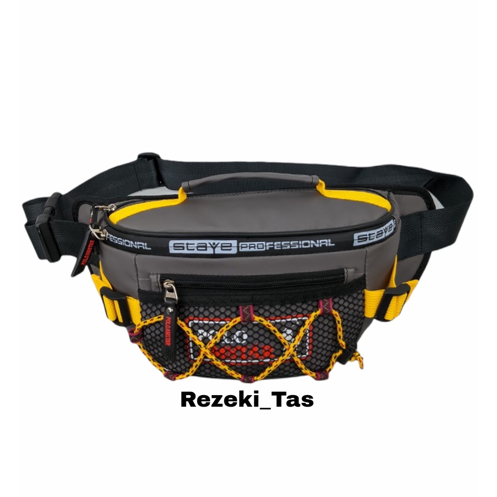 Tas Selempang Pria Terbaru Waterproof Original Polo Amstar Bahan Ballon Tebal Waistbag Tas Pinggang