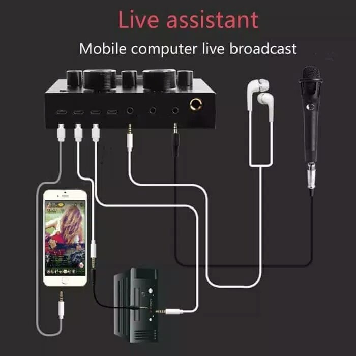 Sound card V8 Mixer Bluetooth SoundCard V8 Audio Soundcard New