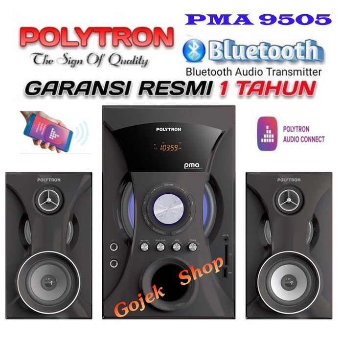 Speaker Aktif Polytron PMA 9505 / PMA 9525 Bluetooth + Radio + Remote + Karaoke
