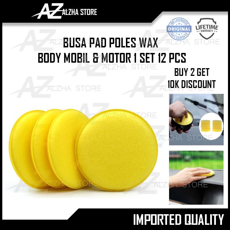 [BEST QUALITY] BUSA PAD POLES WAX BODY MOBIL & MOTOR 1 SET 12 PCS