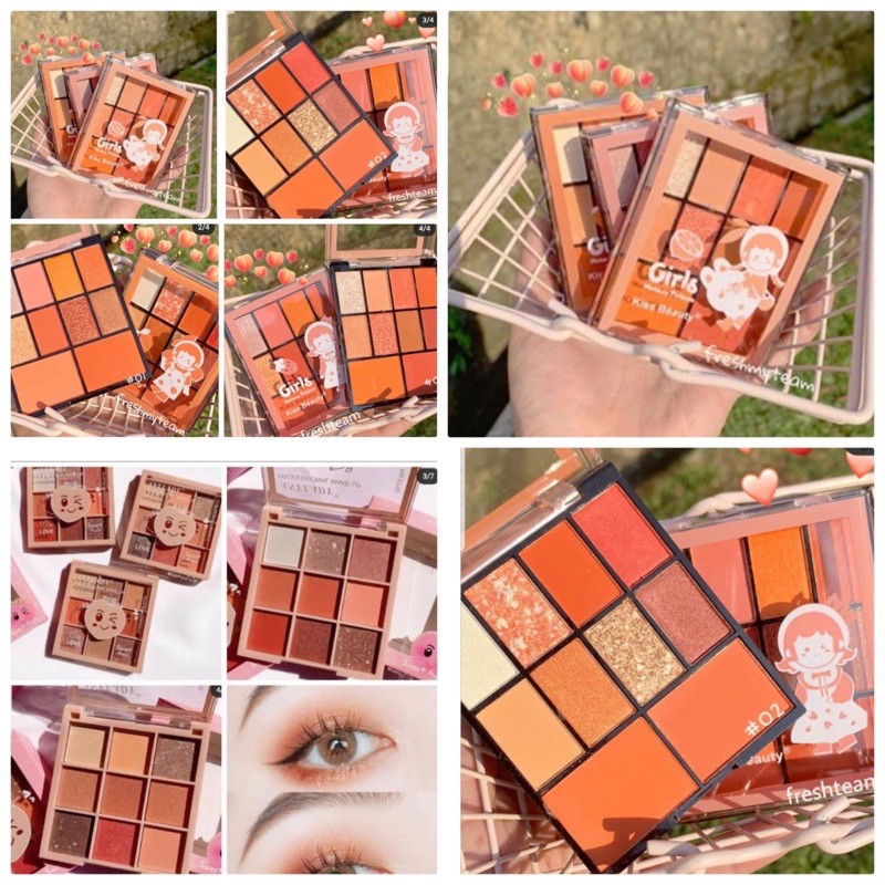 [ ECER ] ANYLADY SWEET PEACH LOVE &amp; GIRL  EYESHADOW