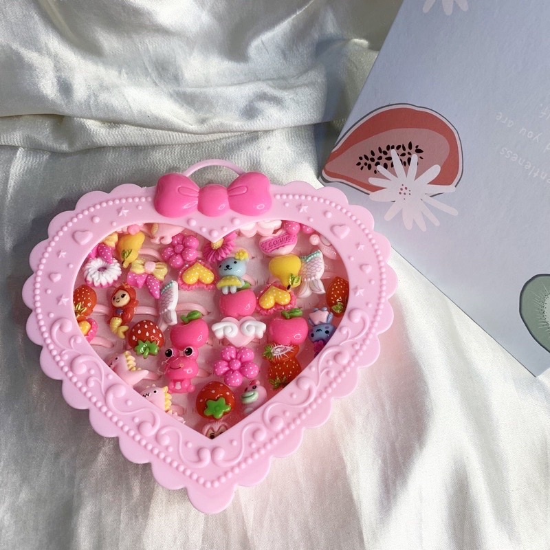 Cincin Anak Box Love 36pc Karakter Grosir