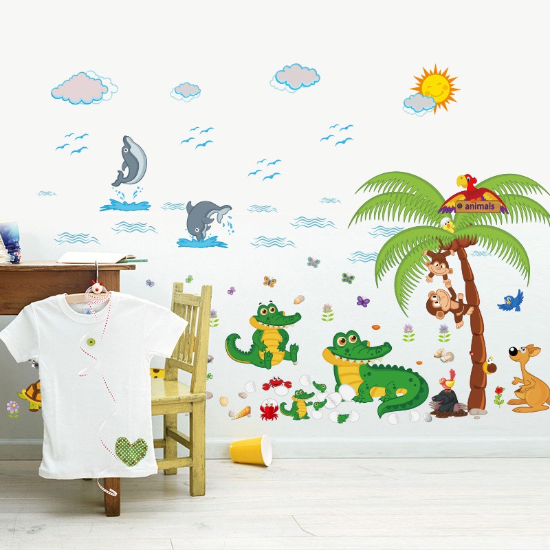 Reliza Wall Sticker Animal Park Zoo Hewan Anak LDR0873