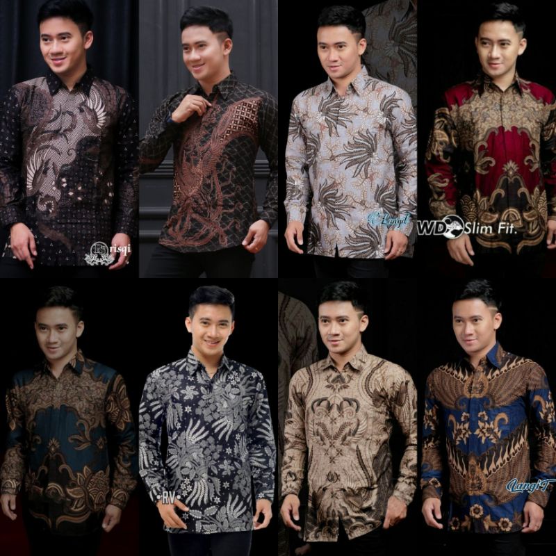 Baju Kemeja Batik Pria Dewasa Murah Lengan Panjang Modern Kondangan Mewah Premium