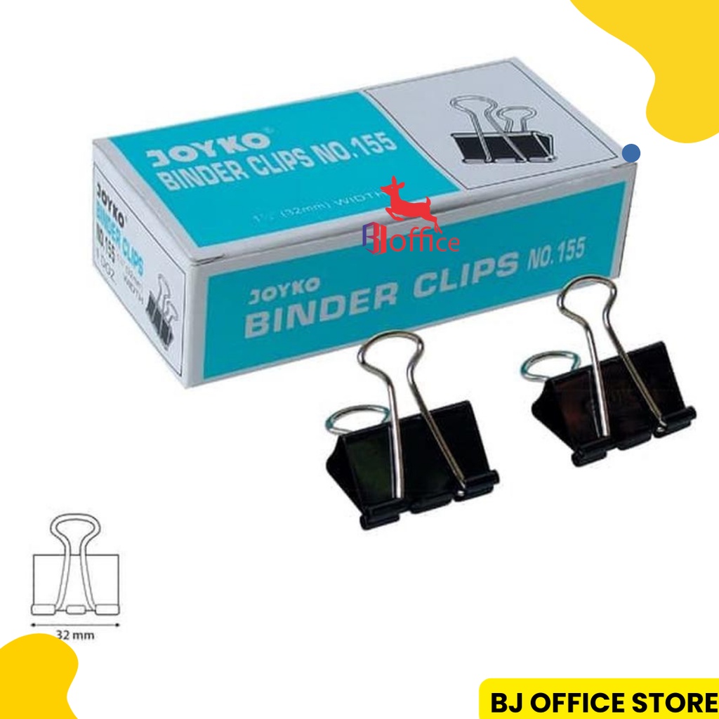 

Joyko Binder Clip No 155 - Penjepit Kertas (isi 12 Pcs)