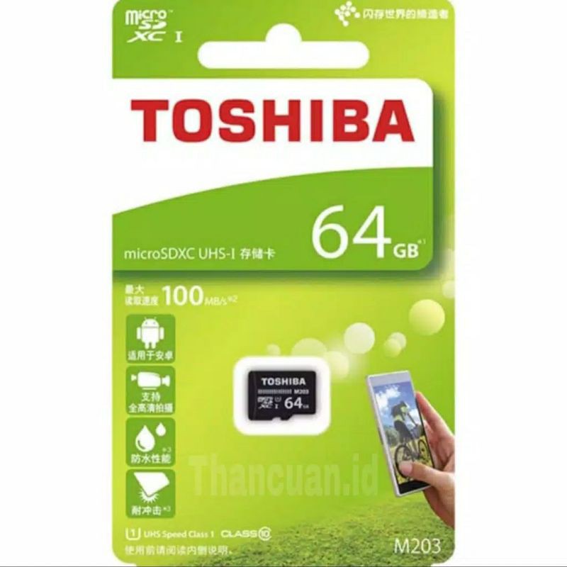 MMC MICRO SD TOSHIBA 64 GB KUALITAS BAGUS