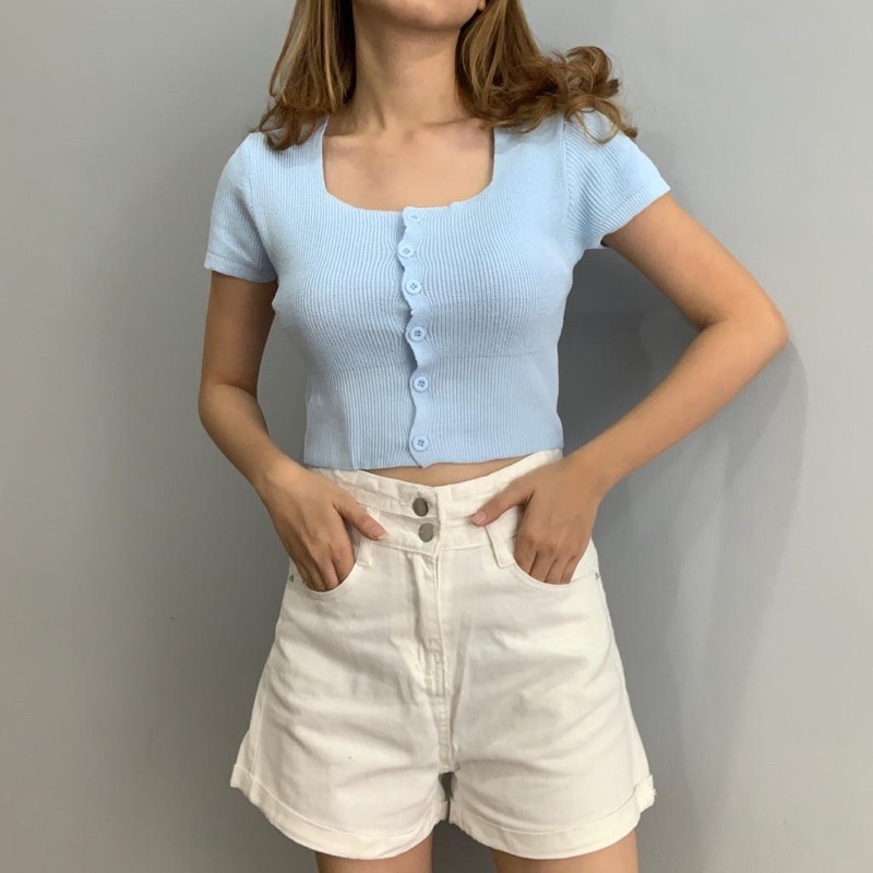 [LUXE.DLABEL] - D86 TOP [ Atasan Rajut Wanita Atasan Rajut Import wanita Atasan lengan panjang rajut Kaos wanita Vest wanita Atasan Wanita Atasan Halter tank Korea wanita Korean top Croptop Croptee Atasan perempuan Top premium quality]