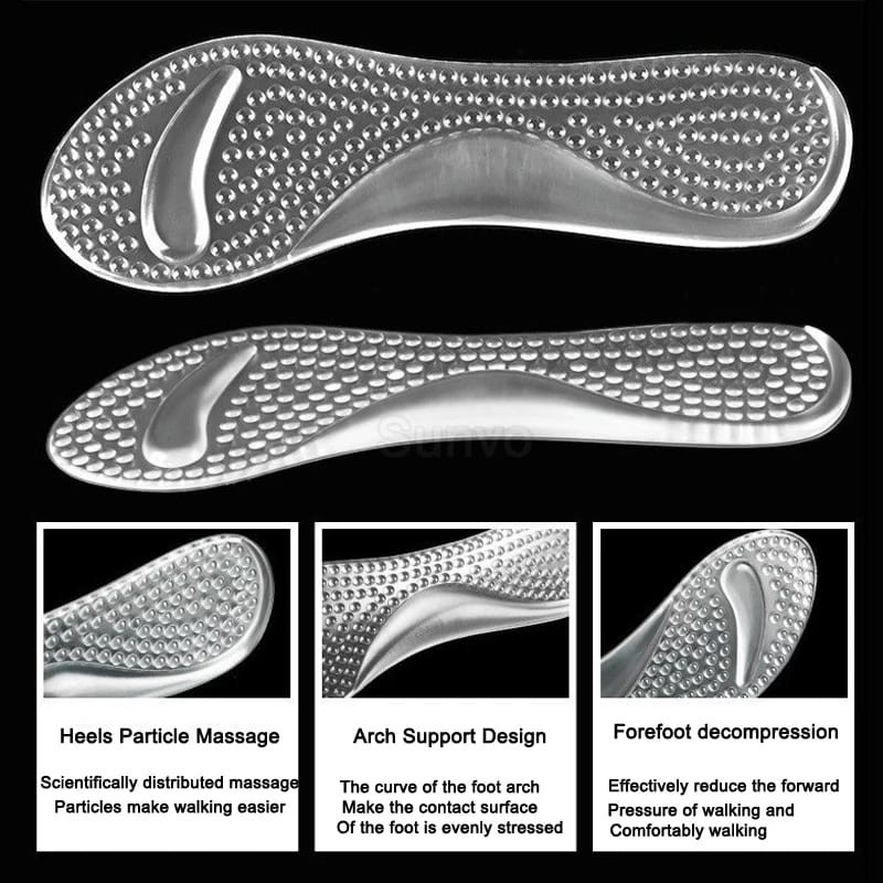 1 Pasang Insole Silicone Full / Sole Gel Silikon Empuk Lengkungan Dukungan Sol Ortopedi