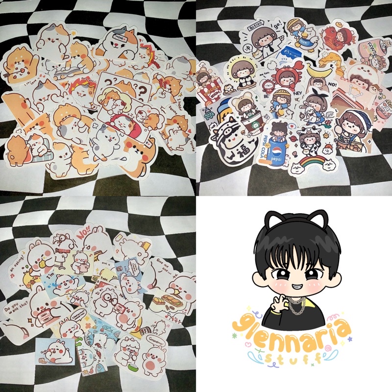 

Stiker aesthetic KT 4, stiker lucu diy jurnal banyak variasi