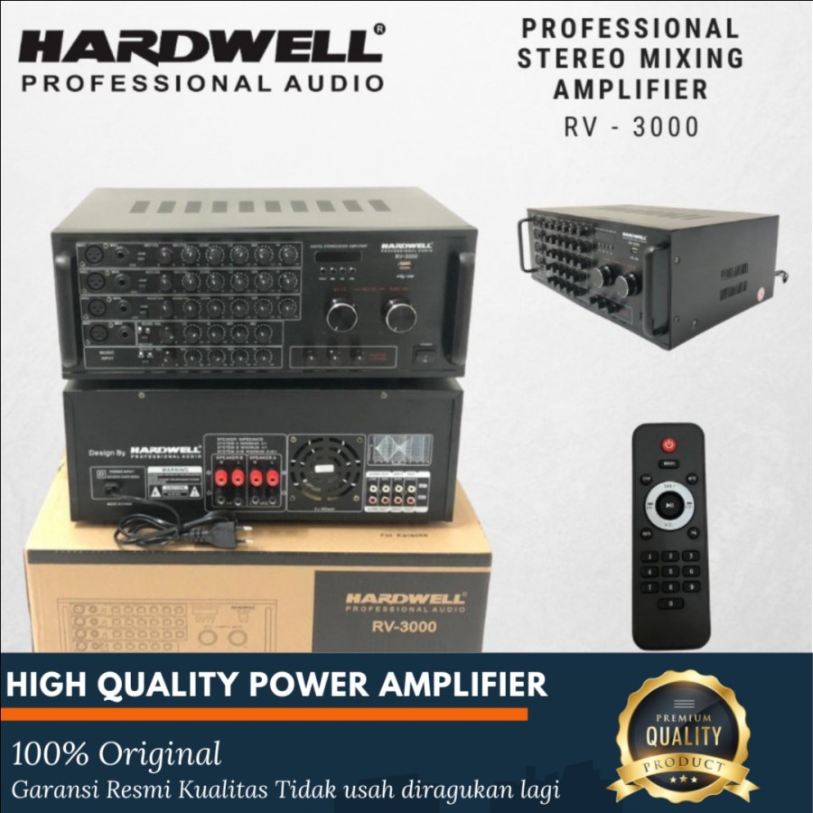 Power Amplifier Karaoke Hardwell RV3000 RV-3000 RV 3000 Original