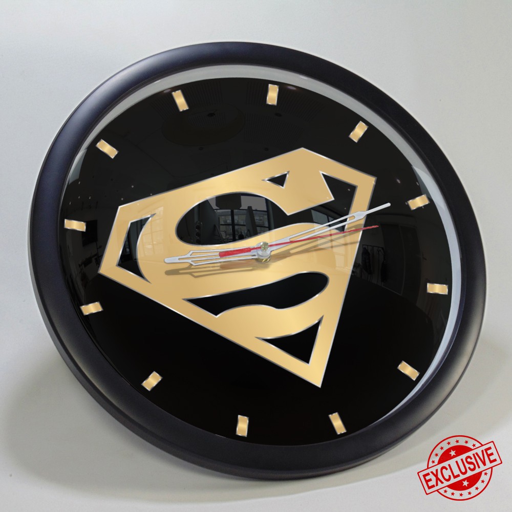 (ISTIMEWA &amp; BAGUS) JAM DINDING SUPERMAN GOLD - LIMITED EDITION