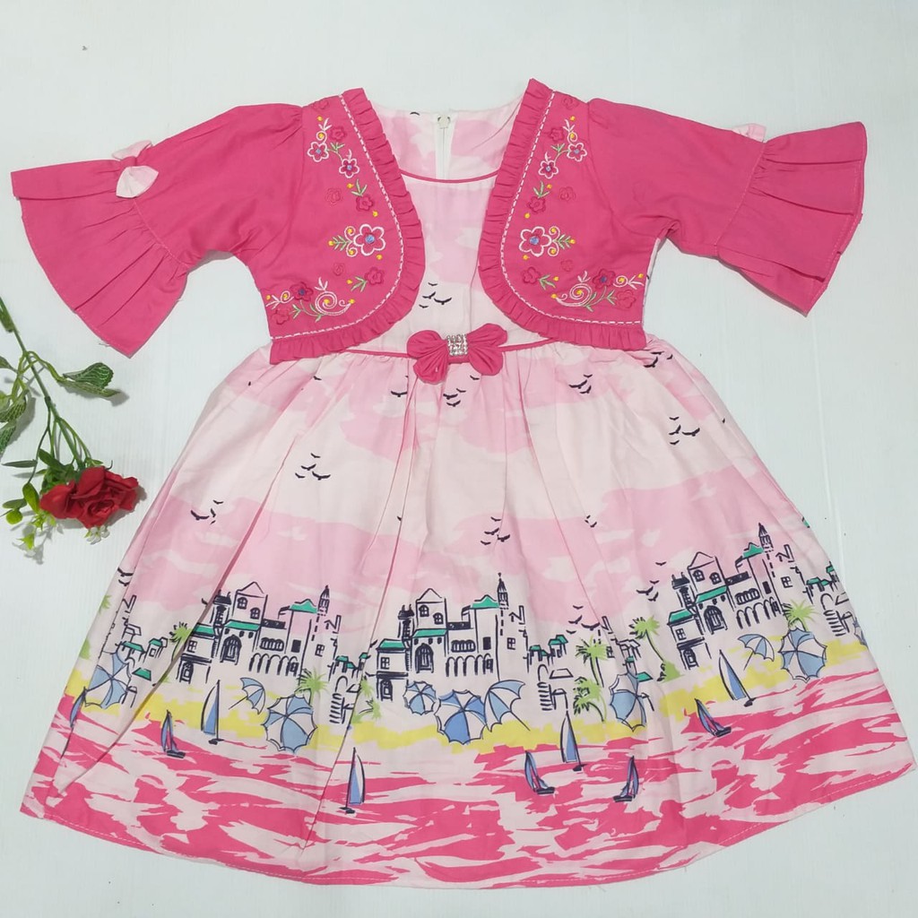 gos DRESS NIKITA ROMPI PANTAI 9496 Dress Gaun Pakaian Atasan Anak Perempuan