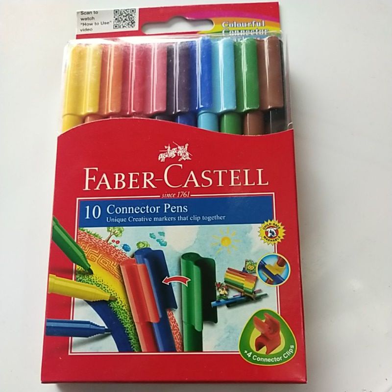 

spidol warna faber castell connector pens 10