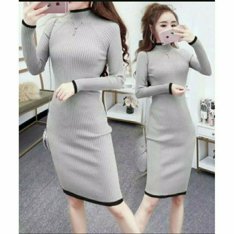 ATASAN DRES KNITT FRES BODY