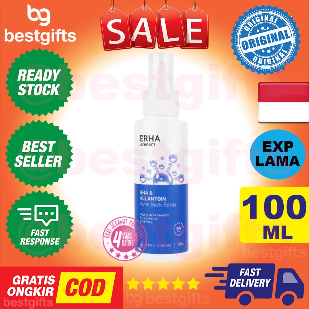 ERHA ACNEACT BHA ALLANTOIN ACNE BACK SPRAY MENGOBATI JERAWAT ANTI BAKTERI PERADANGAN BERJERAWAT 100 ML