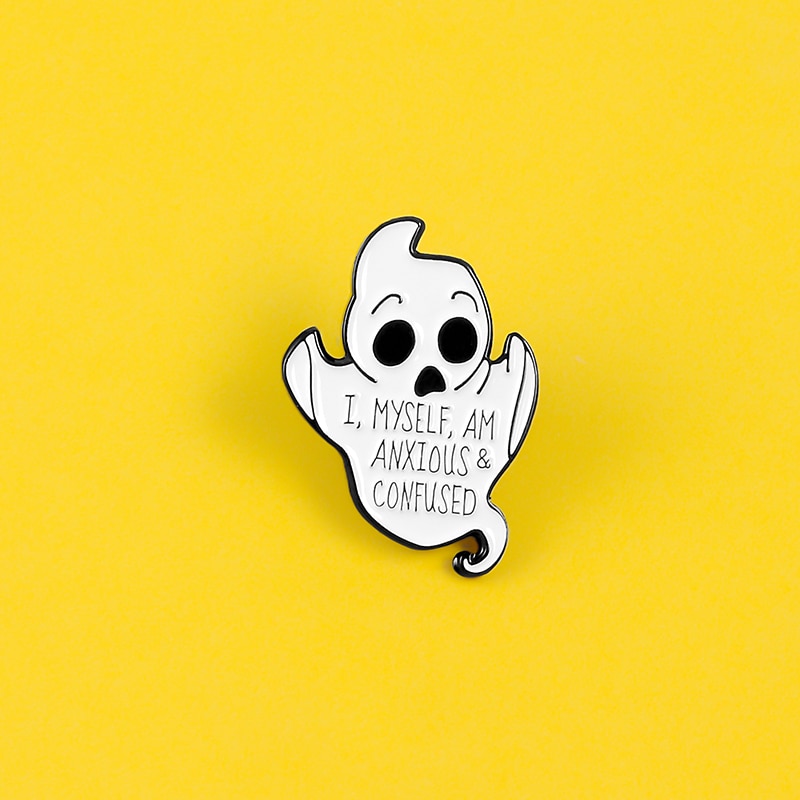 Bros Pin Enamel Bentuk Bayi Hantu Halloween Untuk Hadiah Teman