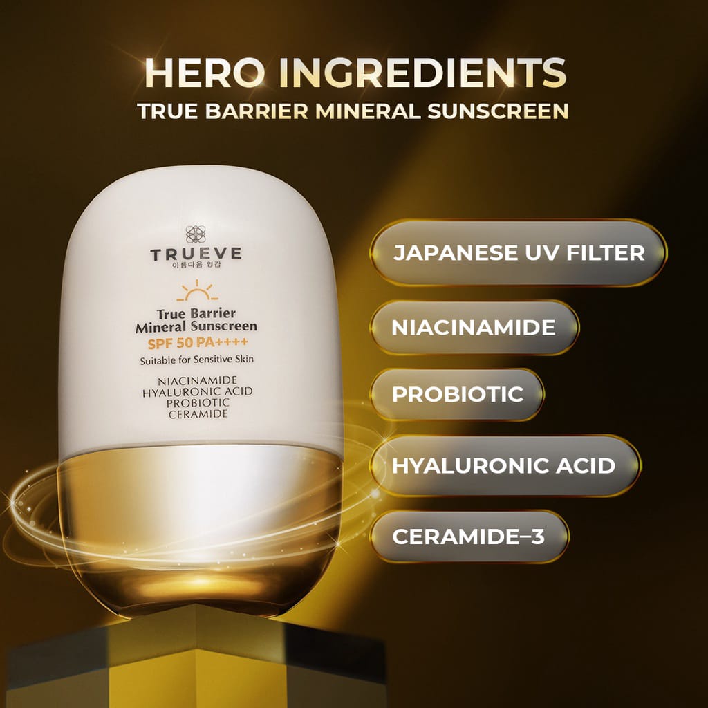 Trueve True Barrier Mineral Sunscreen | Barrier Aqua Sunscreen Gel 30gr