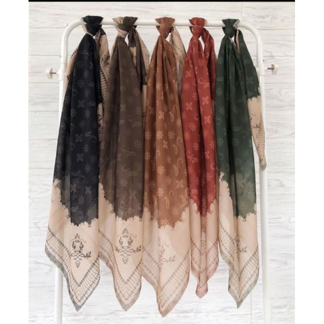 jilbab segiempat jumbo motif deenay KW rasa ORi