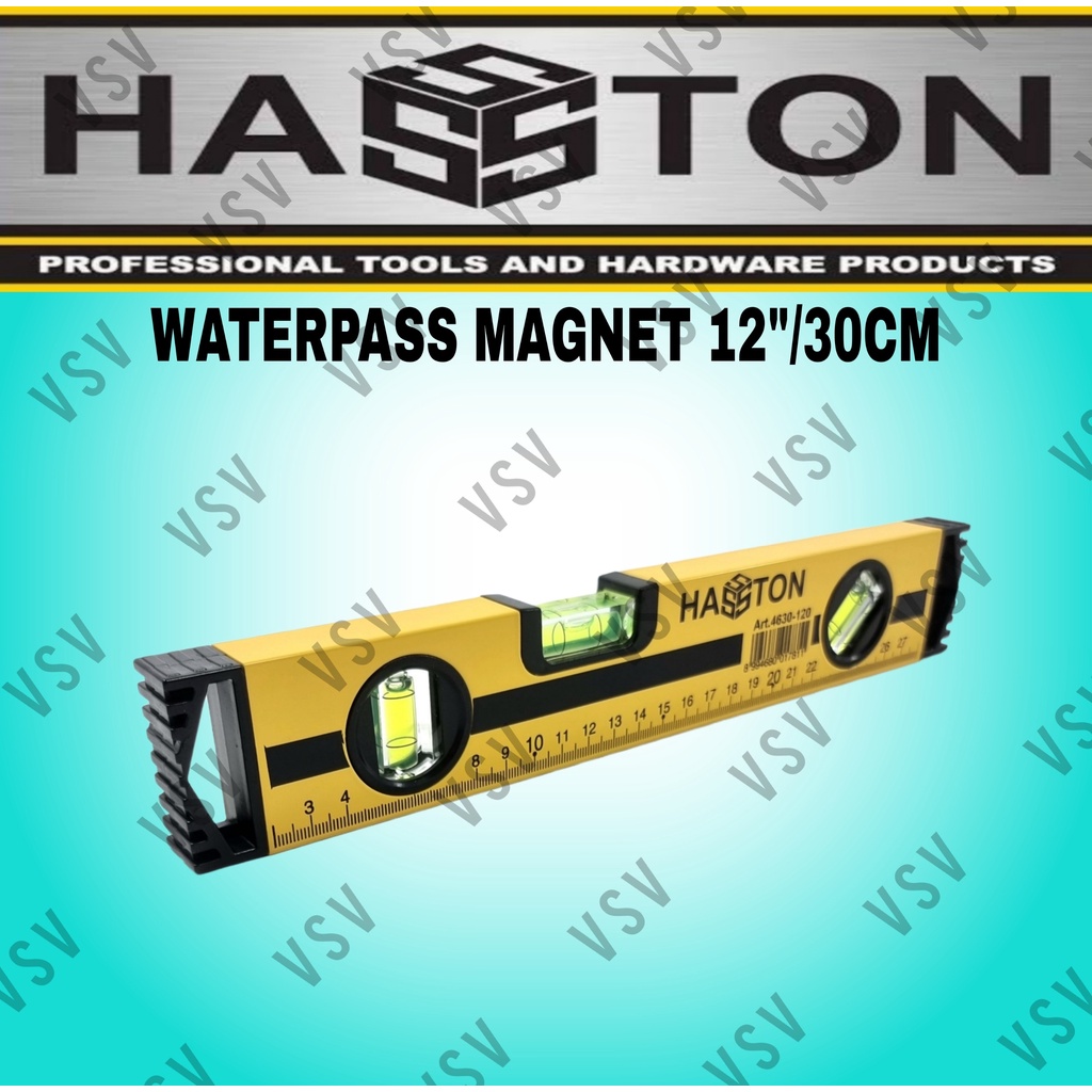 Hasston Waterpass Magnet 12&quot; Waterpass Alumunium 30Cm 4630-120