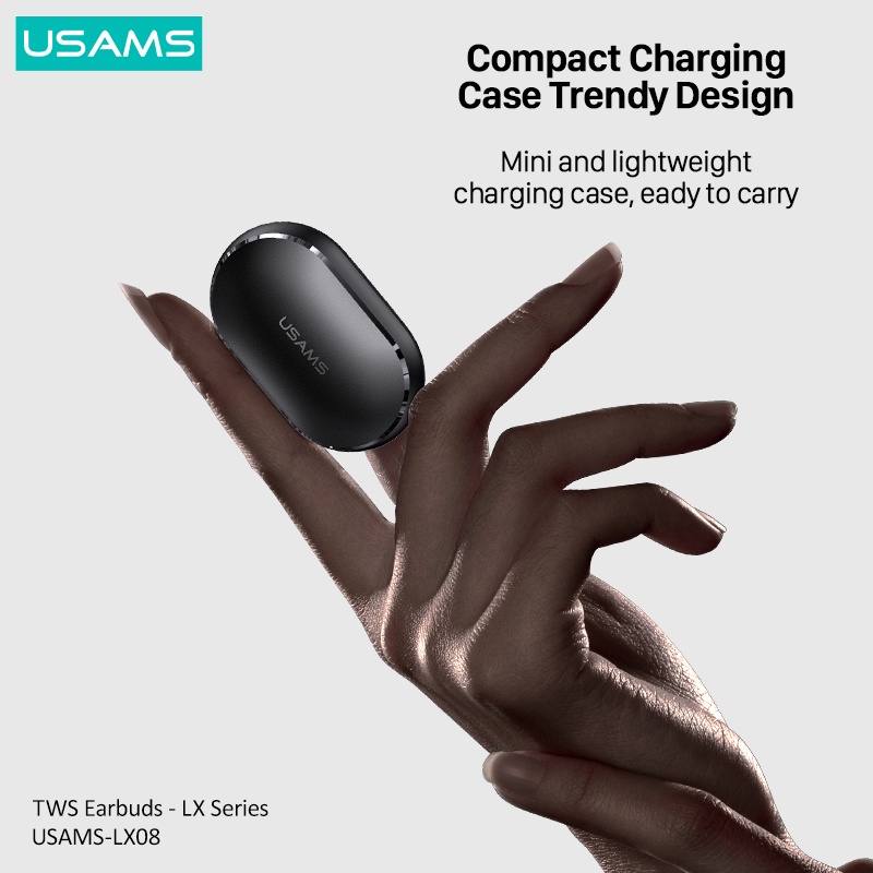 USAMS True Wireless Bluetooth Earphone Earbuds TWS LX08