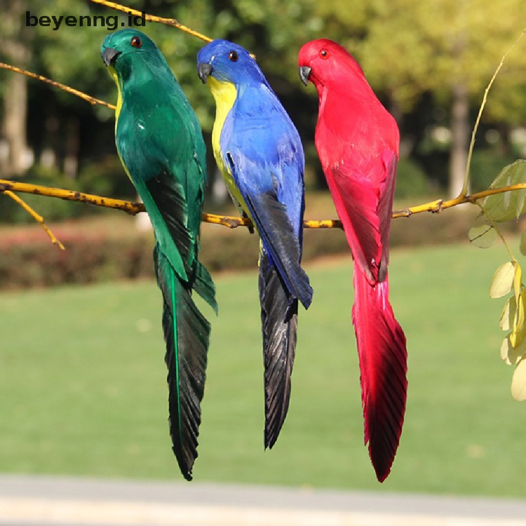 Beyen 2020 Burung Beo Imitasi Warna-Warni Ukuran 20cm Untuk Dekorasi Taman