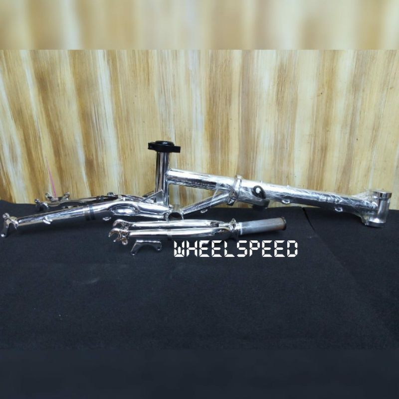 SEPEDA 16 INCH MURAH | FRAME SEPEDA LIPAT 16 INCH DISCBRAKE CROMOLY SMITH