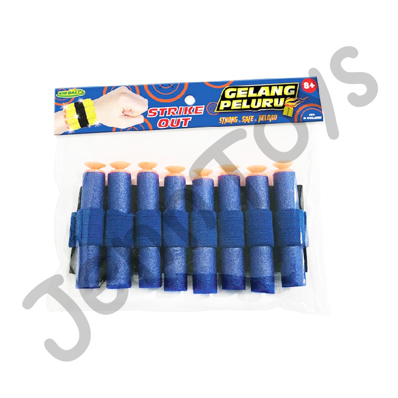 JennToys - Refill Peluru Busa Pistol Strike Out Airball Gelang Peluru isi 8pc