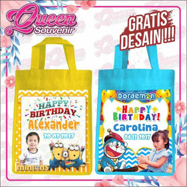 

Tas Ultah / Goodie Bag Souvenir Ulang Tahun Anak/hemat/murah/berkwalitas