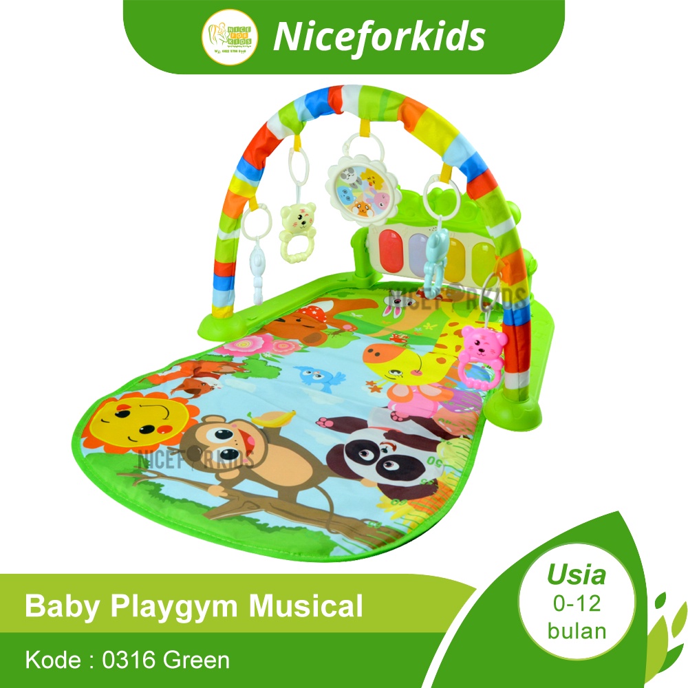 Playgym Baby Motif / Piano Playmat Matras / Kasur Bayi Playgym Musical