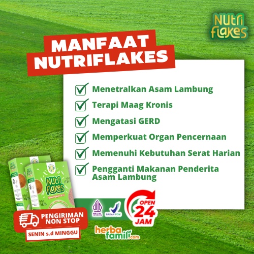 NUTRI FLAKES SEREAL ASAM LAMBUNG MAAG GERD Membantu Mengobati Asam Lambung Gerd Dan Maag Secara Alami