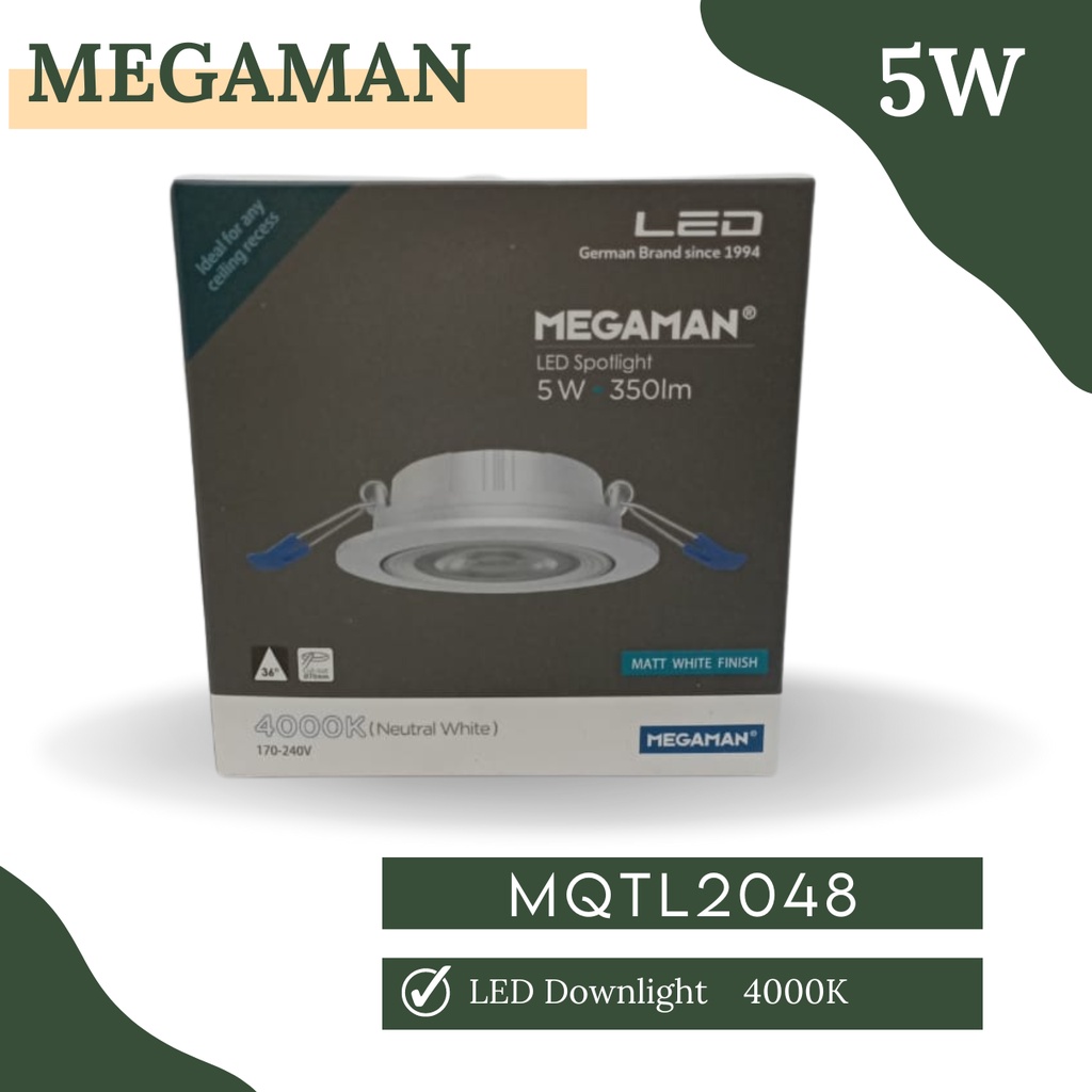 Lampu LED Spotlight 5 Watt MEGAMAN 2.5&quot; 4000K - MQTL2048-5W