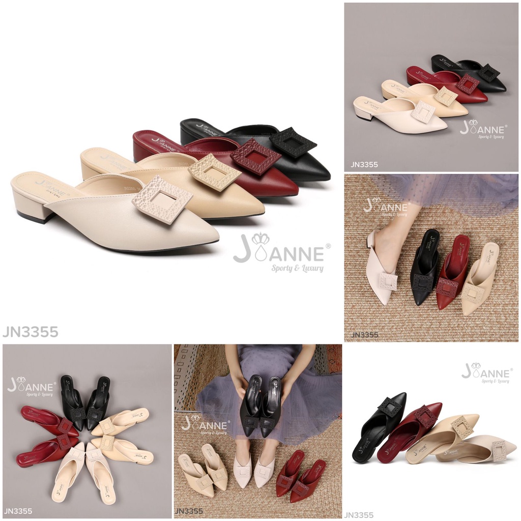 JOANNE Pump Heel Mules Shoes Sepatu Kerja #JN3355 ORIGINAL