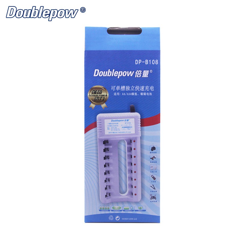 Charger Baterai 8 slot for AA AAA Ni-MH Ni-CD - DP-B108 - White