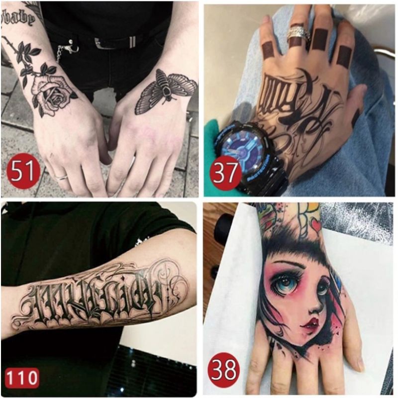 16 Different Styles of Temporary Tattoo Stickers