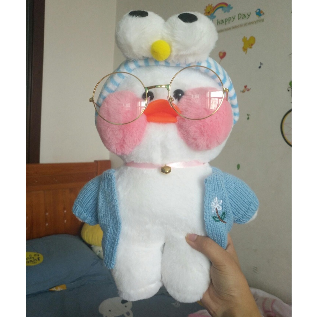 30cm Boneka bebek lalafanfan cafe Mewah duck Kuning/Pink/Putih Untuk Hadiah Anak Perempuan