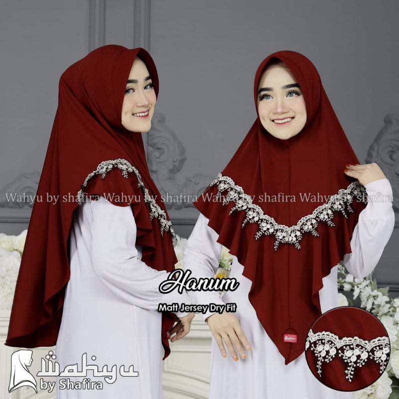 Bergo Hanum ORI Wahyu / bergo kekinian / bergo ORI wahtu