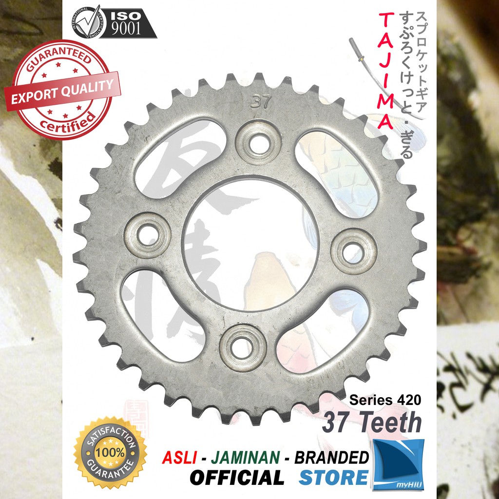 Gigi Tarik 30T ~ 45T HONDA Revo / Absolute / New / FI / Gir Belakang - Rear Sprocket Gear TAJIMA-420-37T