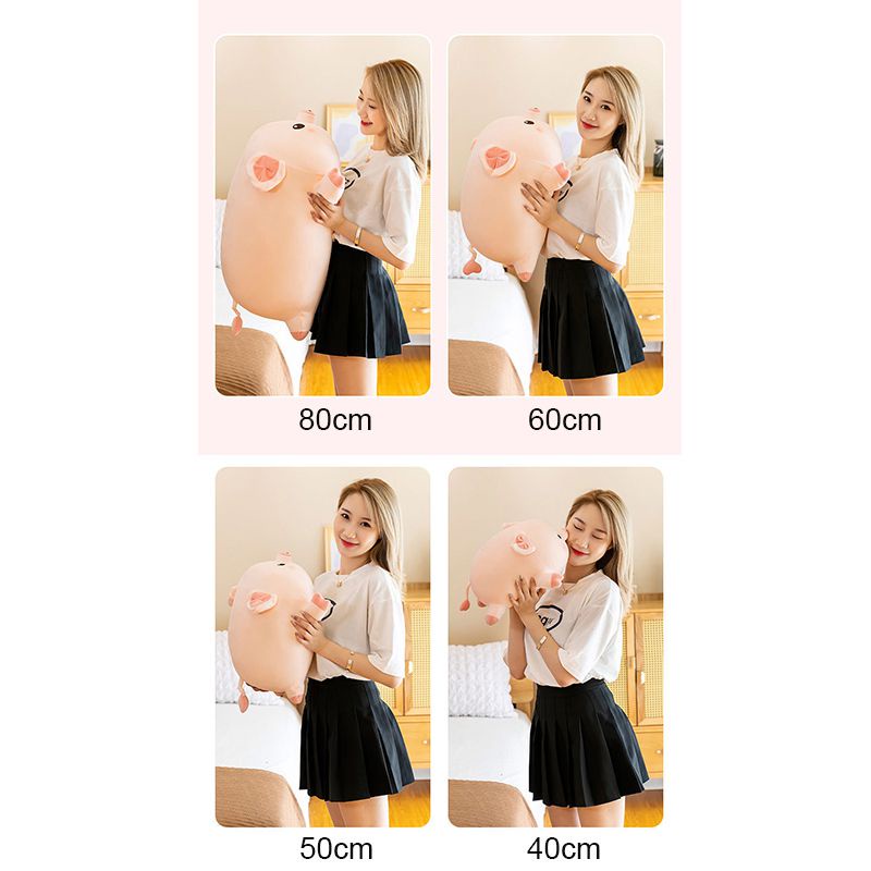 Piggy Plush Toy Animal Kawaii Pink Pig Soft Big Pillow Buddy Stuffed Cushion Valentine's Christmas Gift For Kid Girl
