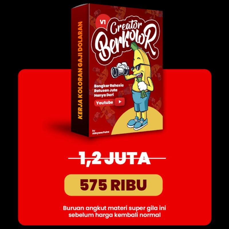 SUPER LENGKAP CREATOR BERKOLOR NGEYOUTUBE MONETIZE KONTEN KREATOR DIGITAL MARKETING PELUANG USAHA ON