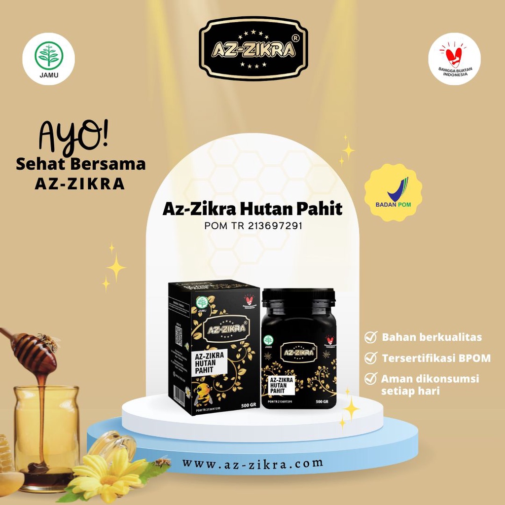 

Madu Hitam / Madu Azzikra Az-Zikra Hitam Pahit 500gr Asli BPOM