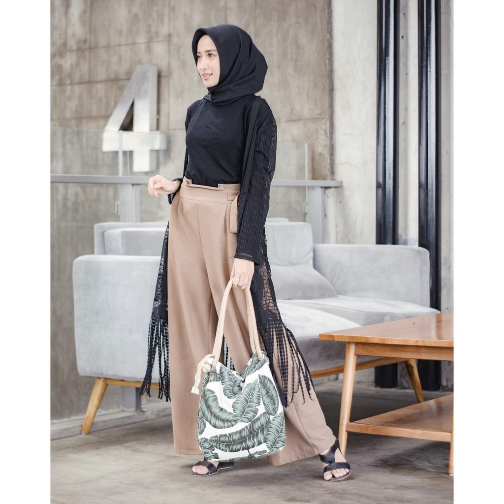 EQ_(COD) TOTEBAG Kanvas Tote bag Wanita Tebal Motif LUCU Model Tali Sumbu Tambang BESAR