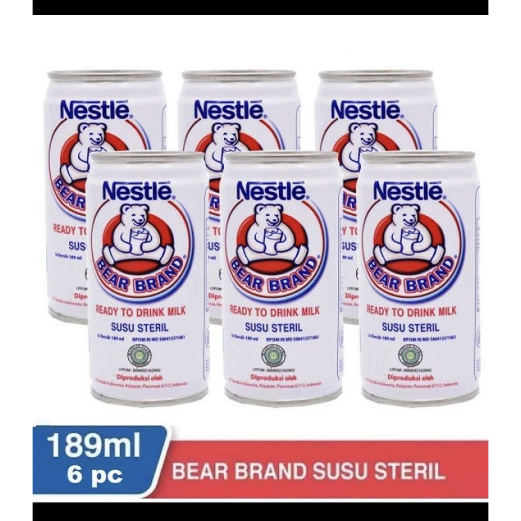 

Bearbrand 189ml produk nestle susu sapi steril /6pcs